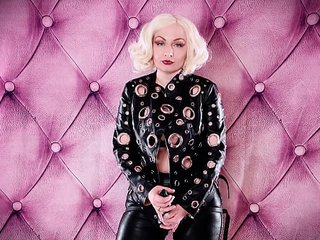 Rude Strap-On Pov Femdom Video. Leather Leggings And Black Jacket. Dominatrix