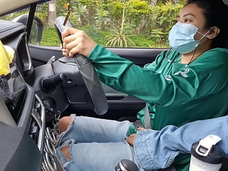 Asian Grab Driver Girl Offer Passengers Money Tip For Fuck