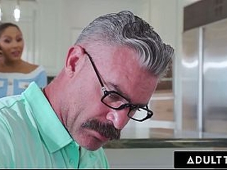 ADULT TIME - Pervert Lilith Grace Uses Stepmoms Phone To Tease New Stepdad With Feet &amp_ Dildo Videos